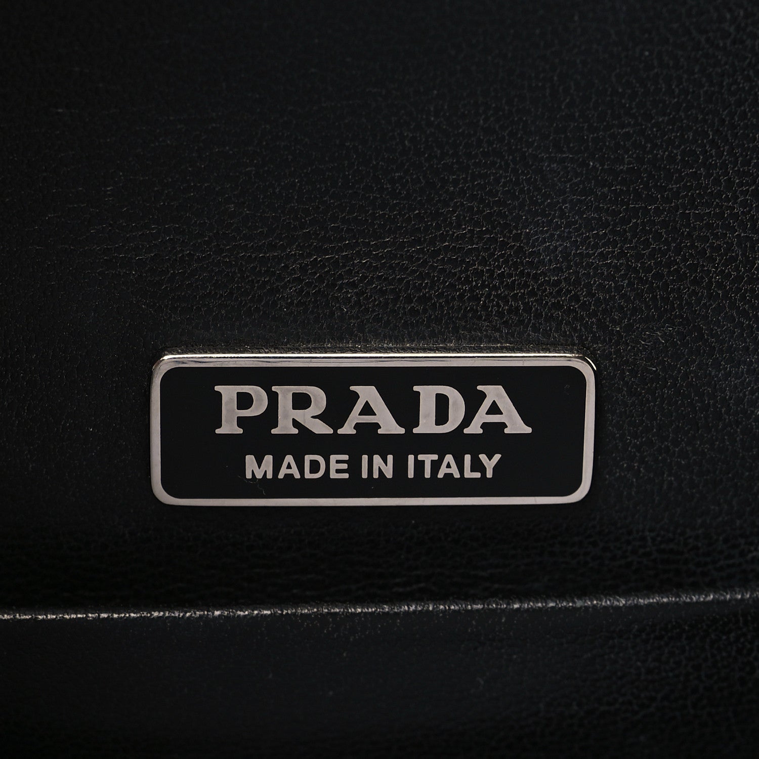 Prada Metallic Vitello Saffiano Cahier Bag Ibisco Black 6 of 10