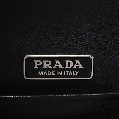Prada Metallic Vitello Saffiano Cahier Bag Ibisco Black 6 of 10