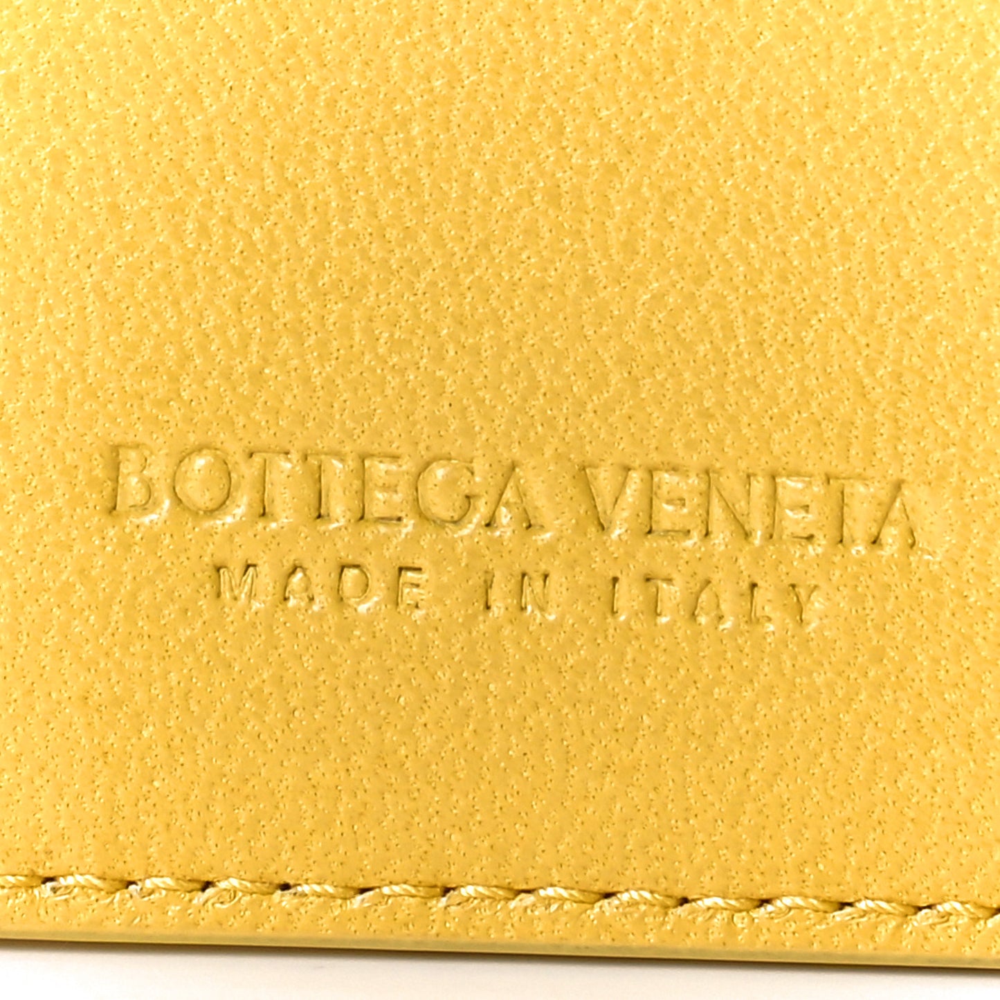 Nappa Maxi Intrecciato Credit Card Case Buttercup