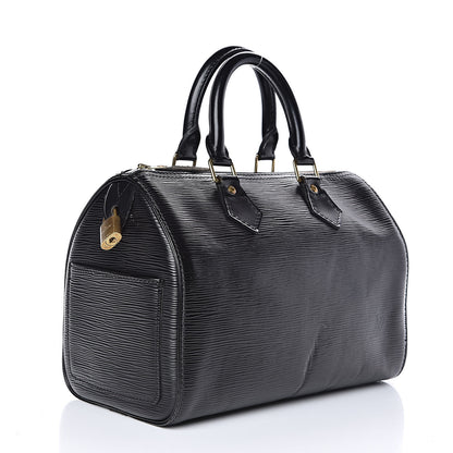 Louis Vuitton Epi Speedy 25 Black 3 of 15
