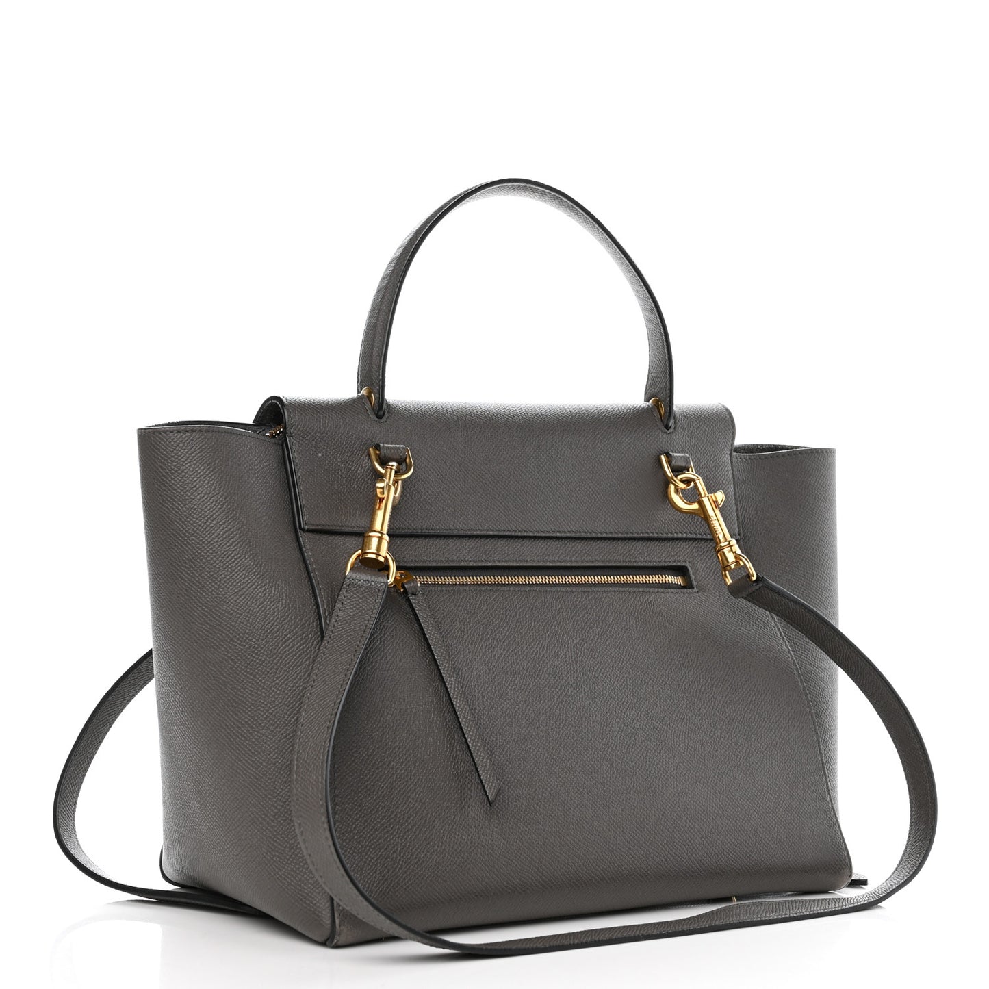 Grained Calfskin Small Belt Bag Grey