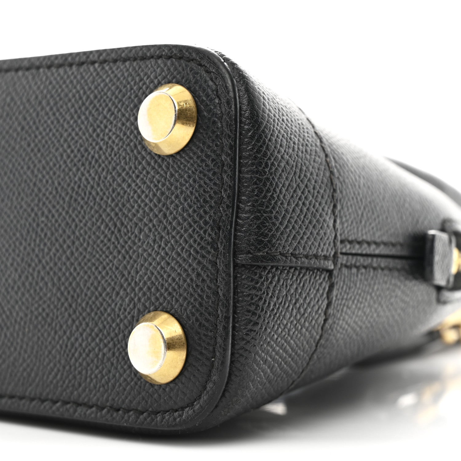Balenciaga Signature Grained Calfskin XXS Ville Top Handle Bag Black White 9 of 10