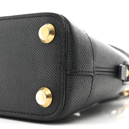 Balenciaga Signature Grained Calfskin XXS Ville Top Handle Bag Black White 9 of 10