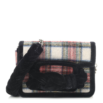 Miu Miu Tartan Chain Flap Bag Black Red Multicolor 1 of 6