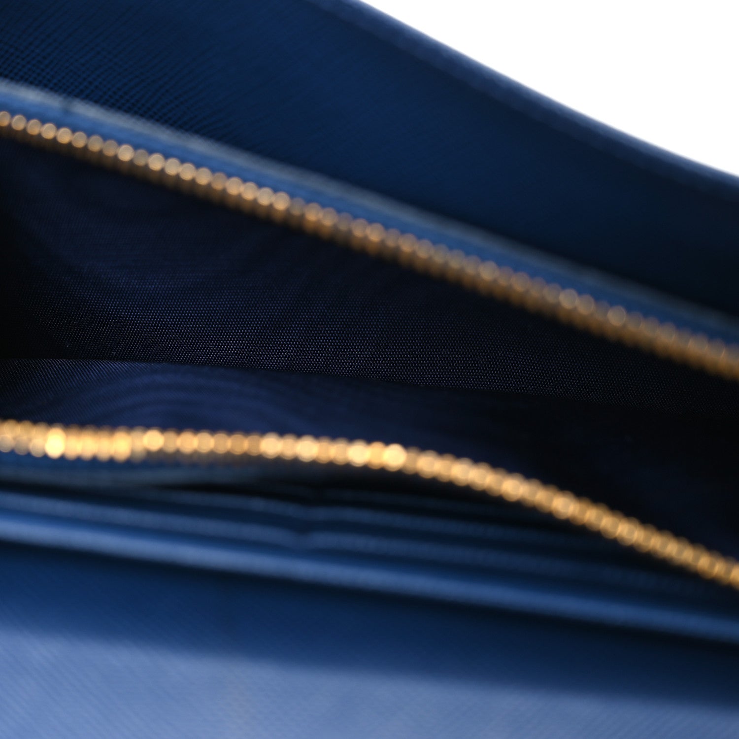 Prada Saffiano Metal Oro Chain Wallet Bleuette 6 of 18