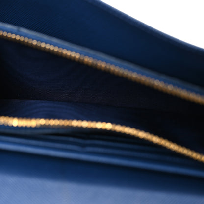 Prada Saffiano Metal Oro Chain Wallet Bleuette 6 of 18
