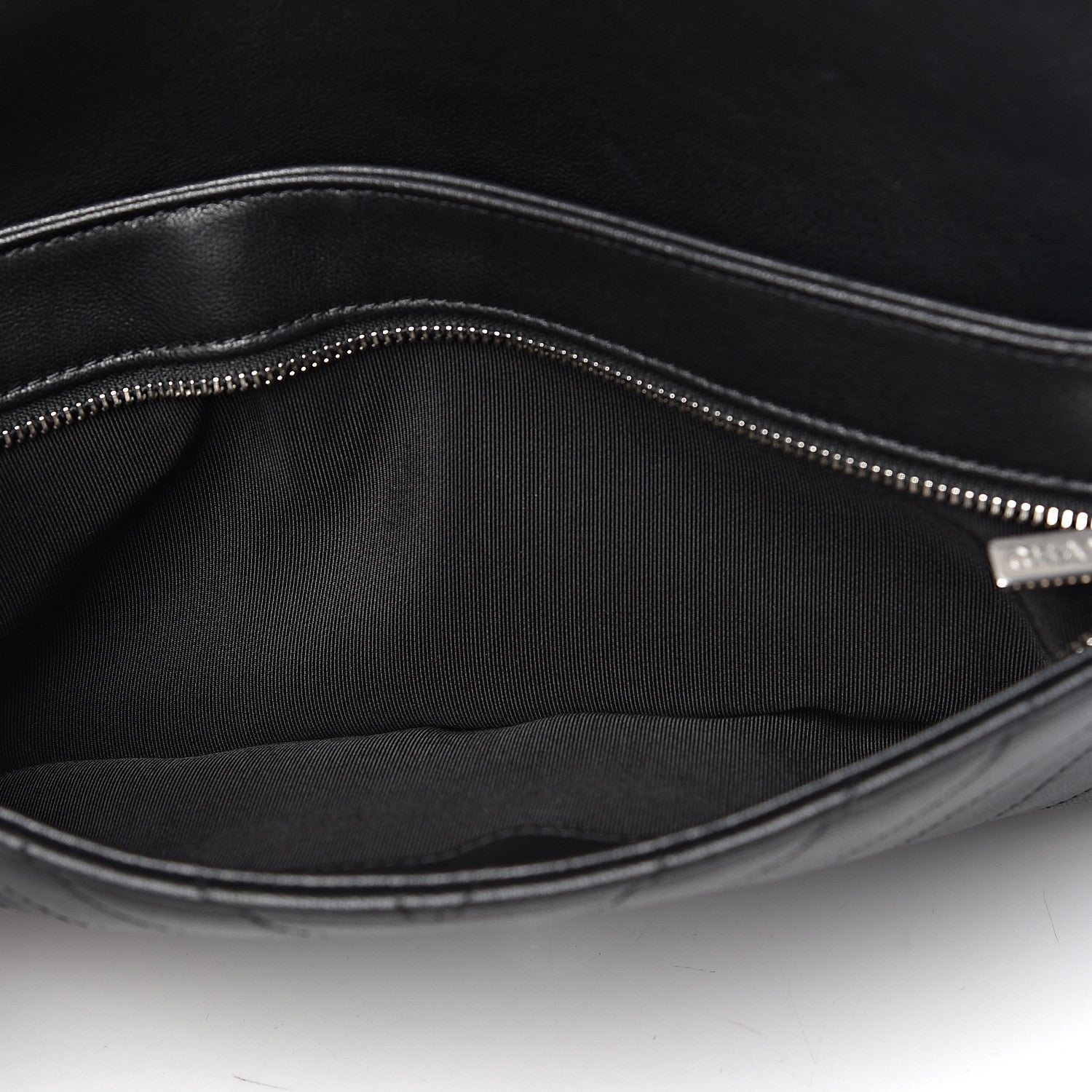 Chanel Lambskin Chevron Quilted Studded Stud Wars Flap Clutch Black 6 of 12