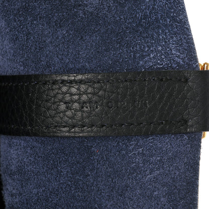 Hermes Taurillon Clemence Picotin Lock 26 GM Bleu Indigo Orange Poppy 6 of 7