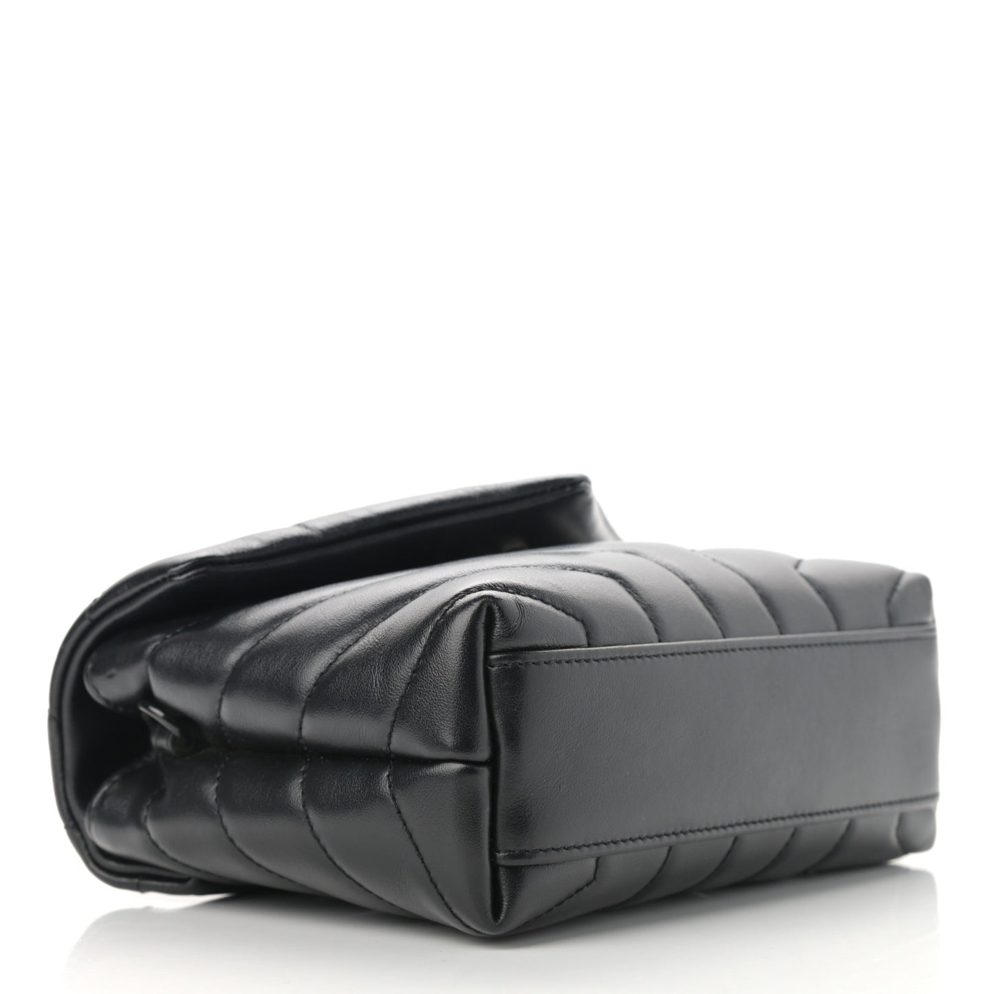 Calfskin Y Quilted Monogram Toy Loulou Crossbody Bag Black