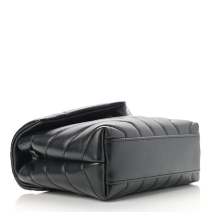 Saint Laurent Calfskin Y Quilted Monogram Toy Loulou Crossbody Bag Black 3 of 12