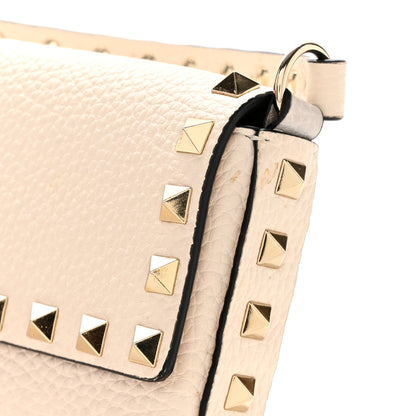 Valentino Garavani Grainy Calfskin Rockstud Crossbody Pouch Light Ivory 10 of 12