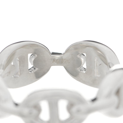 Hermes Sterling Silver PM Chaine d'Ancre Enchainee Band Ring 50 5.25 6 of 7