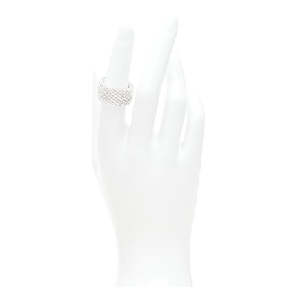 Tiffany Sterling Silver Somerset Mesh Ring 51 5.75 2 of 4