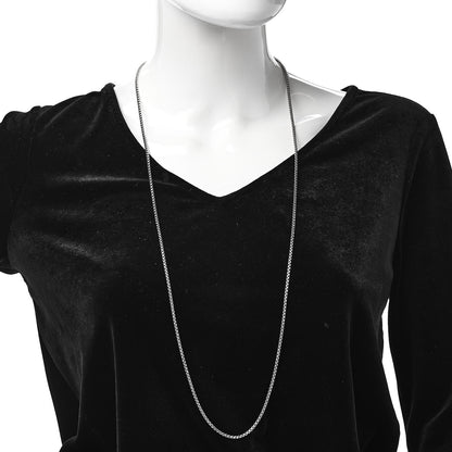 John Hardy Sterling Silver 2mm Naga Box Chain Necklace 36" 2 of 4