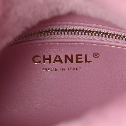 Chanel Shearling Lambskin Quilted Flap Pink 6 of 10