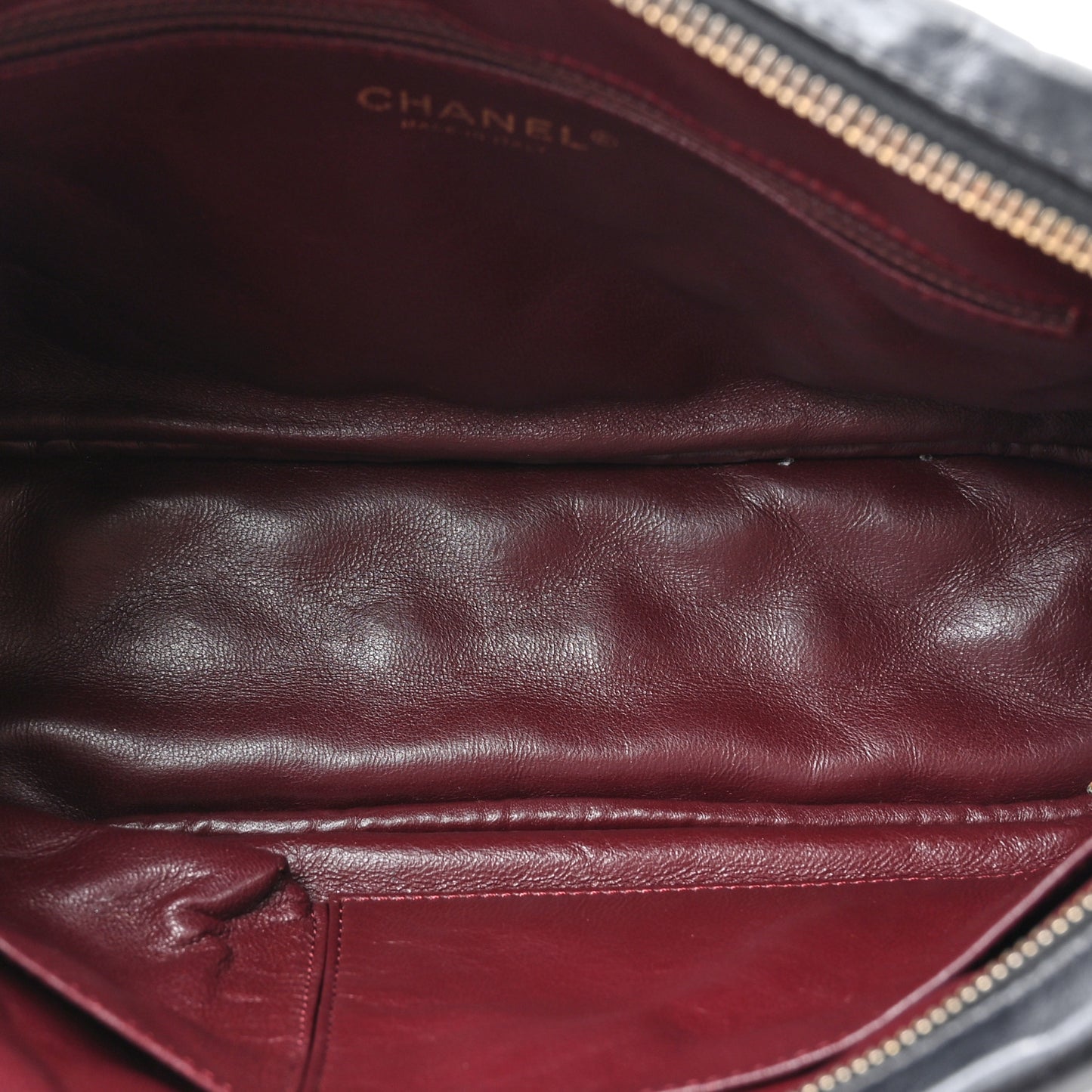 Aged Calfskin Quilted Medium Reissue Camera Case Black