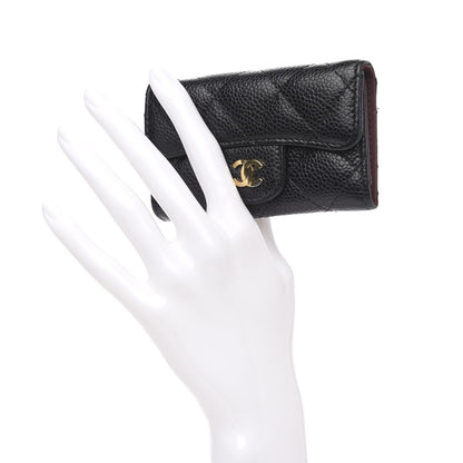 Chanel Caviar Quilted 6 Key Holder Black 2 of 9