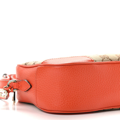 Gucci Monogram Dollar Calfskin Mini Bree Messenger Bag Beige Ebony Sun Orange 8 of 9