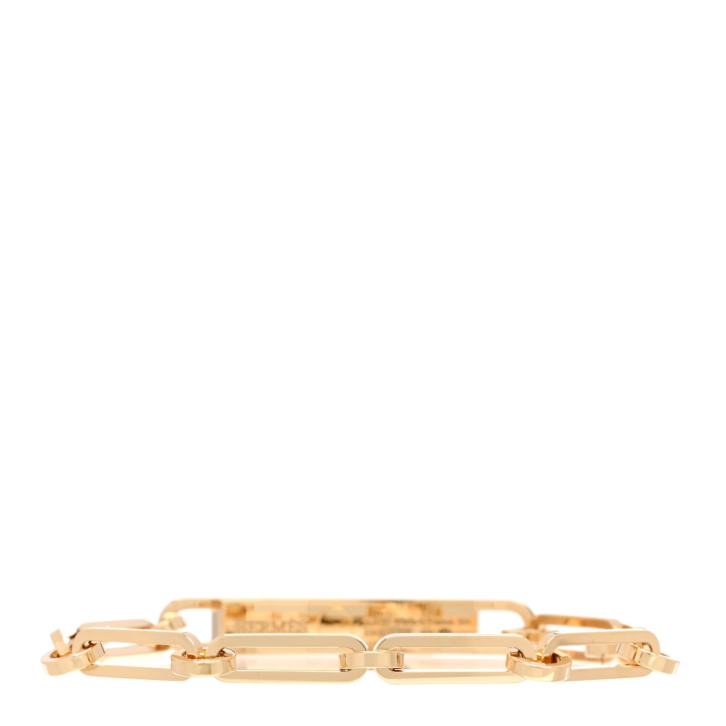 18K Yellow Gold Diamond Pave PM Kelly Chaine Bracelet SH
