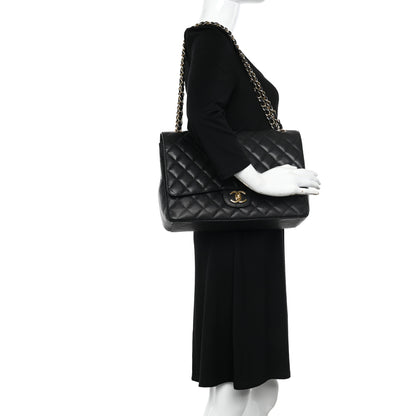 Chanel Caviar Quilted Maxi Double Flap Black 2 of 13