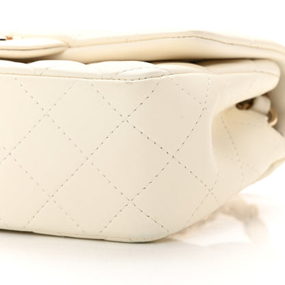 Chanel Lambskin Quilted Mini Rectangular Flap White 10 of 14