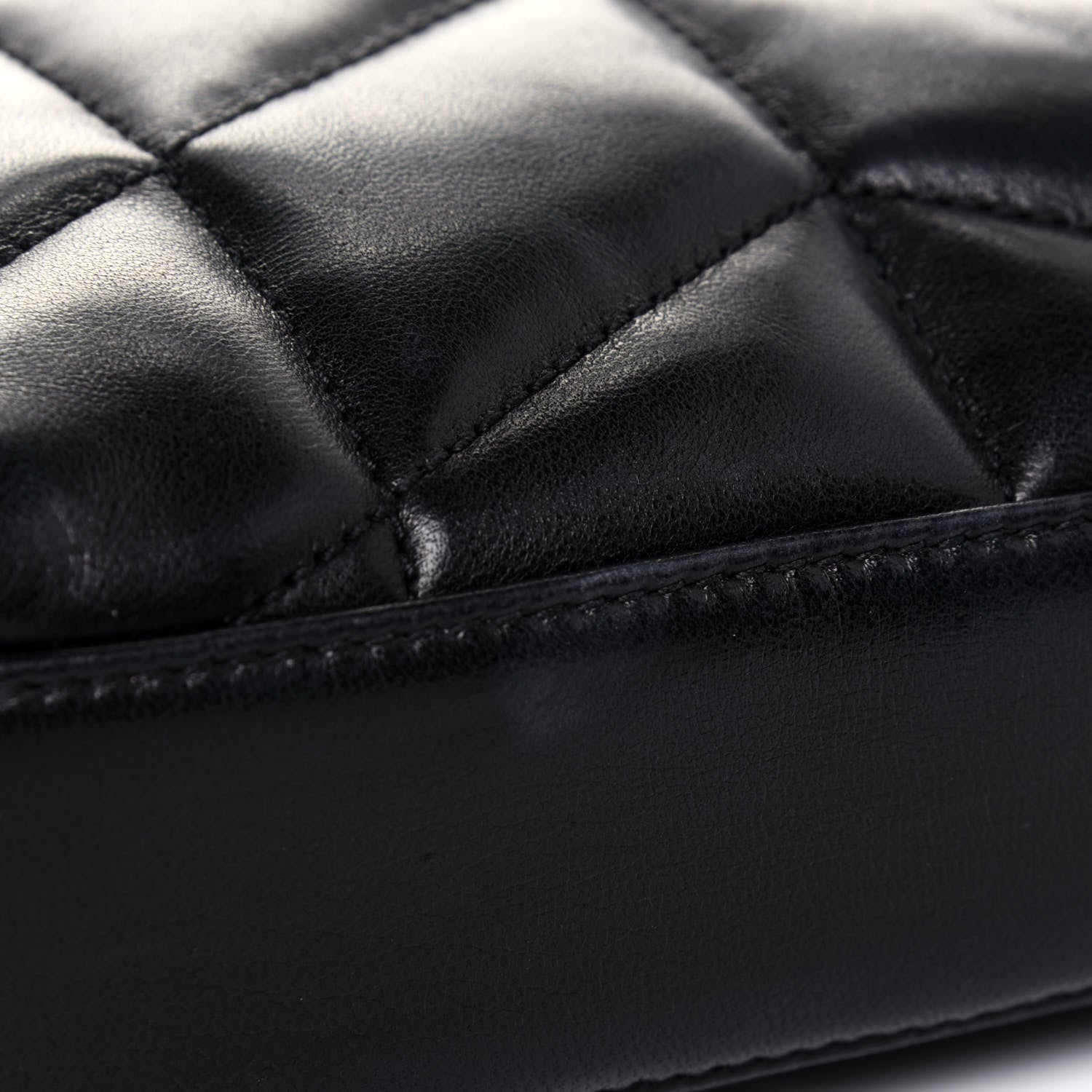 Saint Laurent Lambskin Monogram Loulou Puffer Pouch Clutch Black 17 of 17