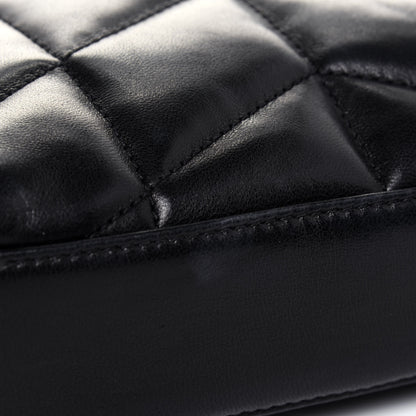 Saint Laurent Lambskin Monogram Loulou Puffer Pouch Clutch Black 17 of 17