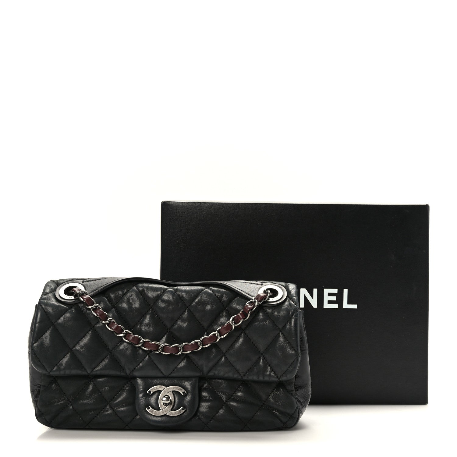 Chanel Iridescent Calfskin Medium In the Mix Flap Black 10 of 10