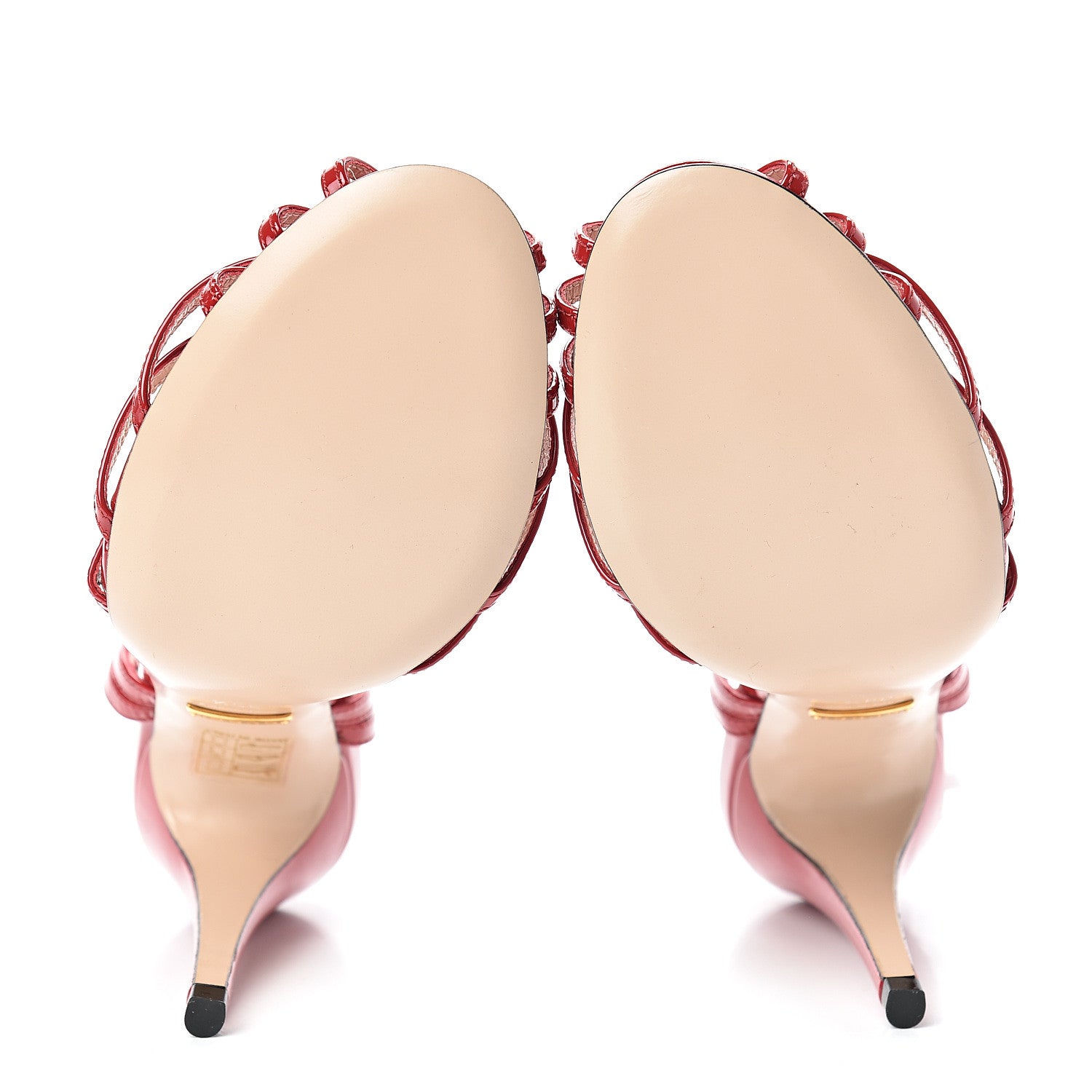 Gucci Patent Strappy Sandals 36.5 Red 5 of 8