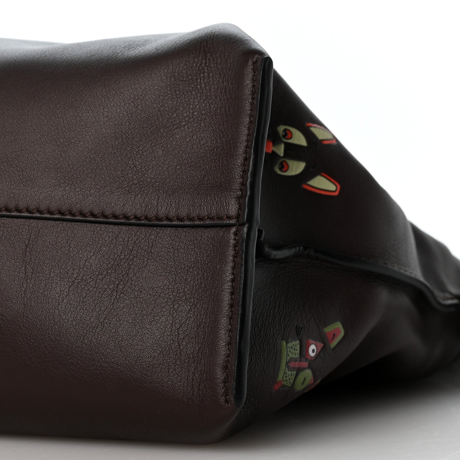 Loewe X Louis Wain Calfskin Futurist Cats Medium Flamenco Knot Clutch Brown 10 of 12
