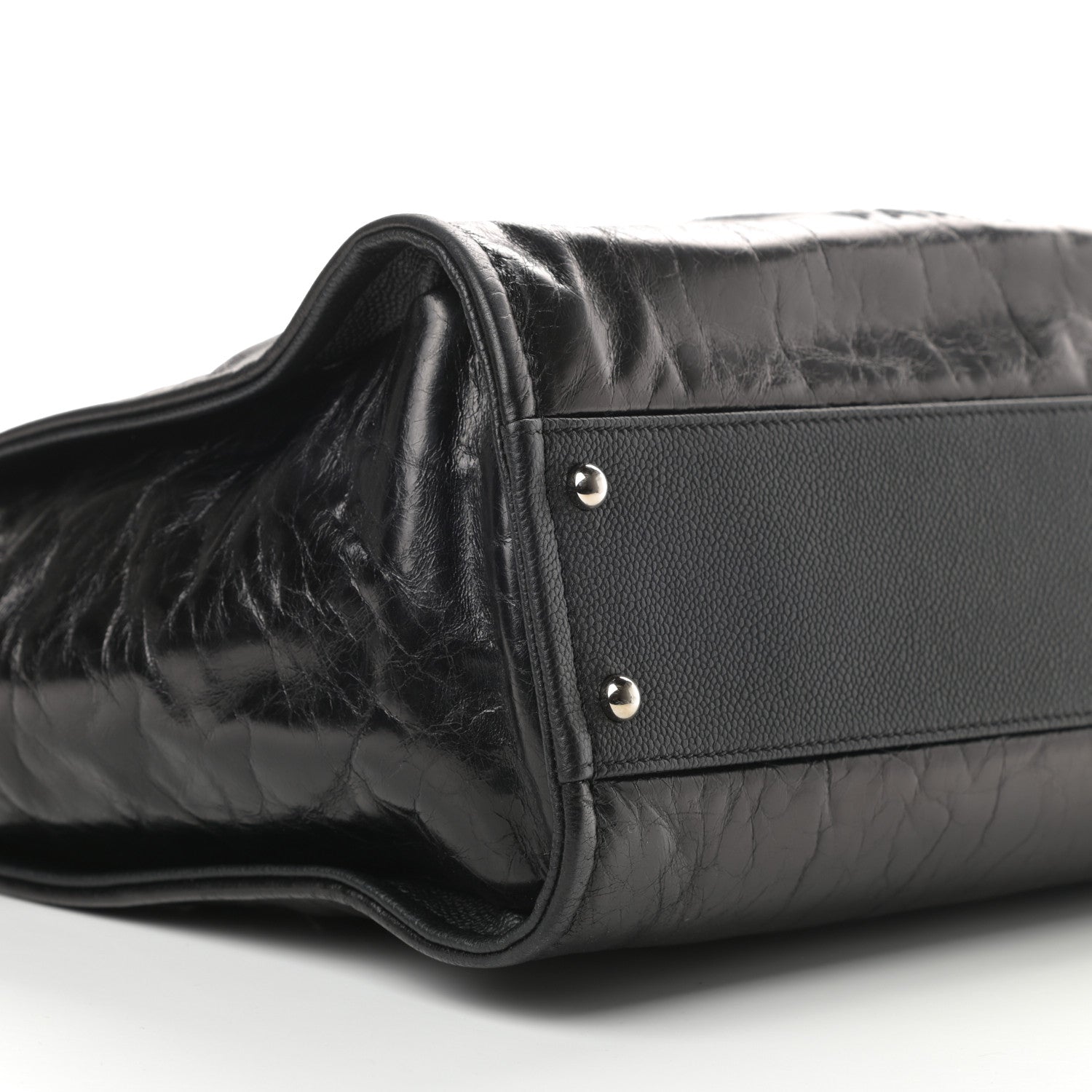 Chanel Glazed Calfskin Small Deauville Tote Black 9 of 11
