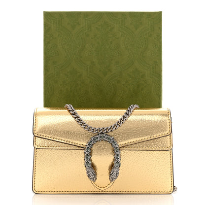Gucci Metallic Calfskin Super Mini Dionysus Shoulder Bag Gold 11 of 11