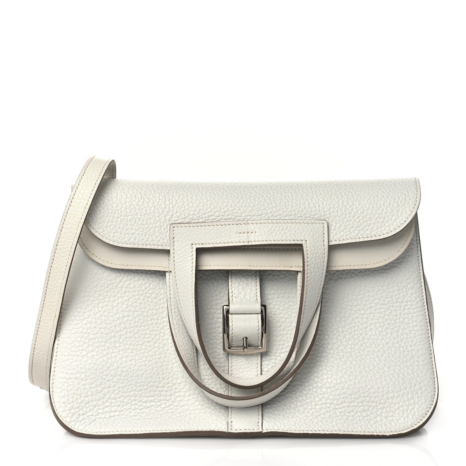 Hermes Taurillon Clemence Halzan 31 GM Craie 1 of 9