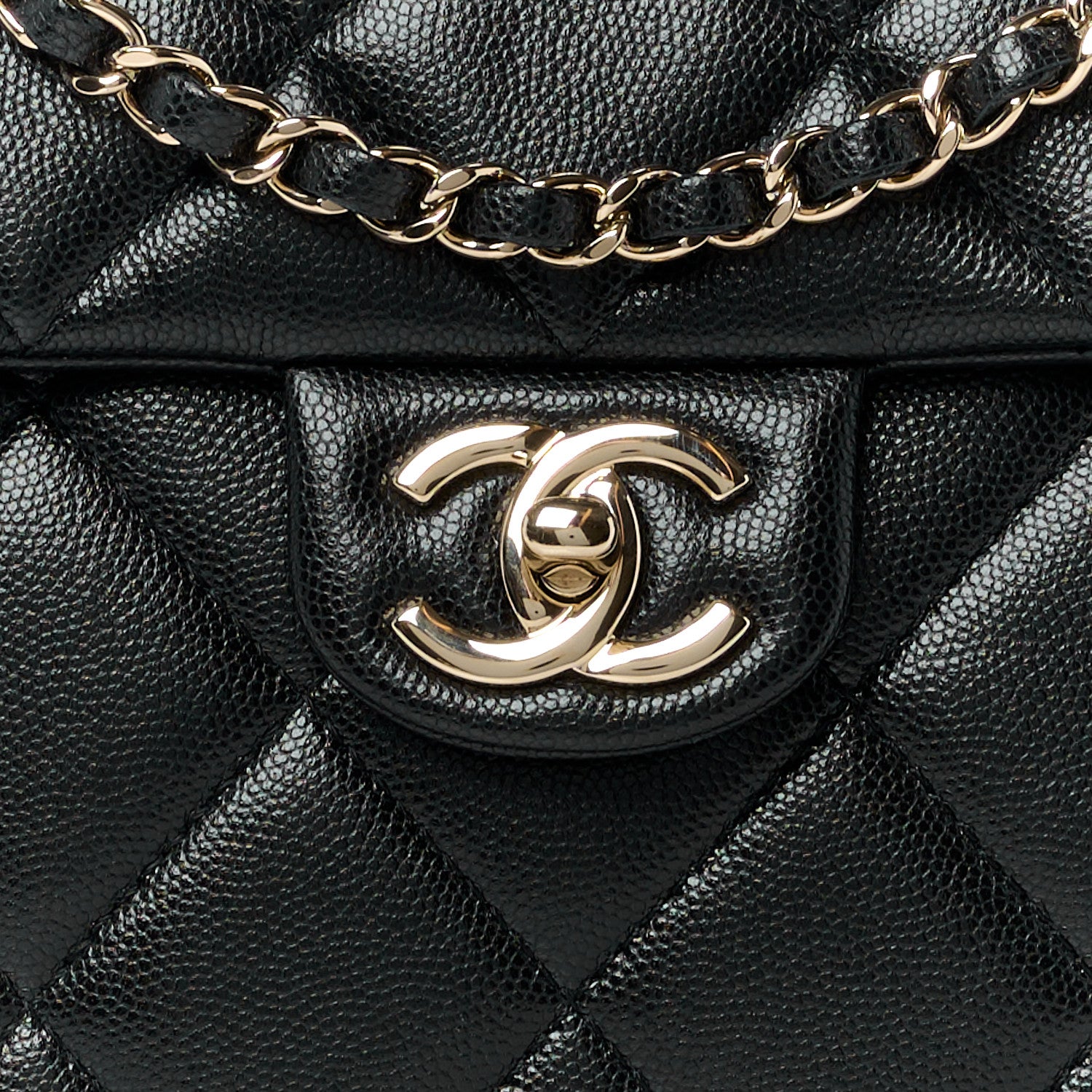 Chanel Caviar Quilted Mini Retro Twist Top Handle Flap Black 10 of 13