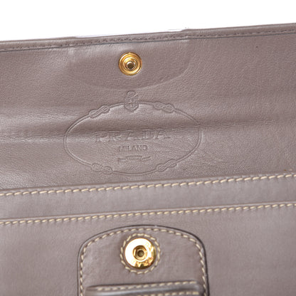 Prada City Calf Continental Flap Wallet Argilla 6 of 18