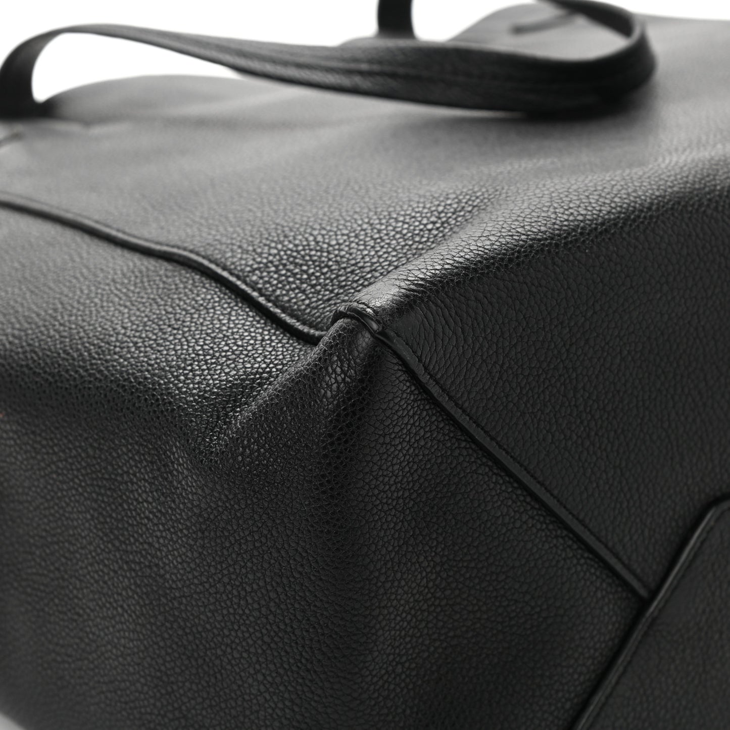 Soft Grained Calfskin Small Belt Cabas Phantom Black