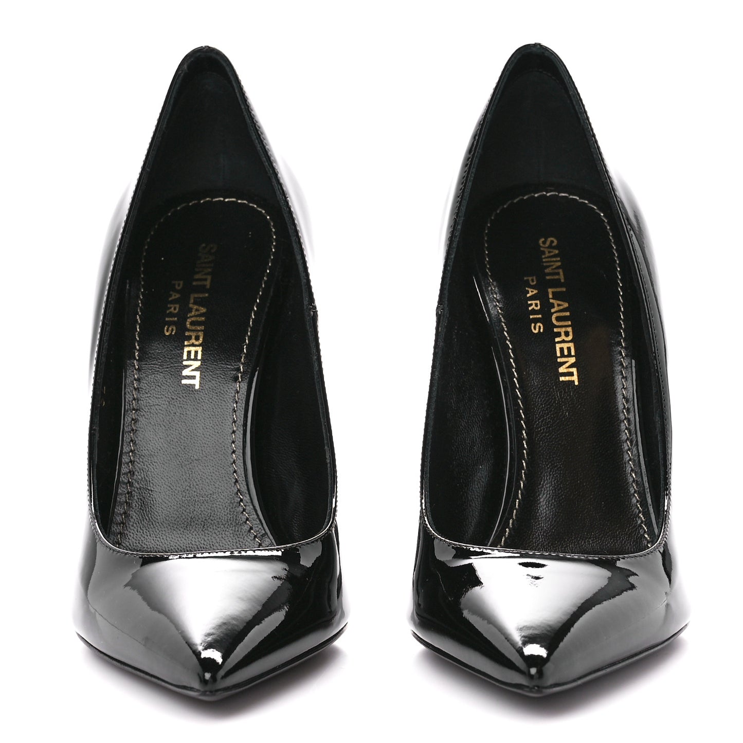 Patent Calfskin Opyum 110 Pumps 35 Black