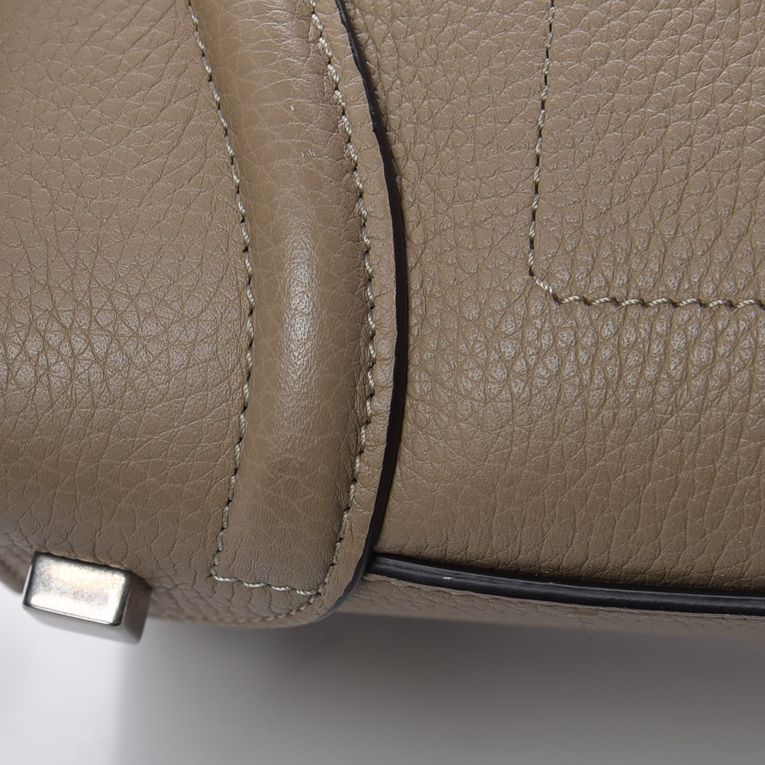 Celine Drummed Calfskin Micro Luggage Dune 11 of 13