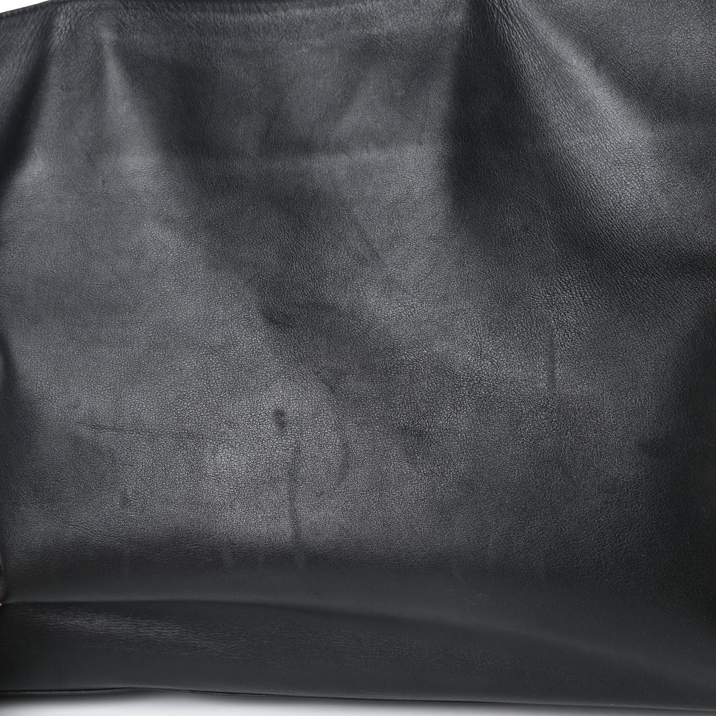 Calfskin Suede Reversible East West Shopper Tote Black