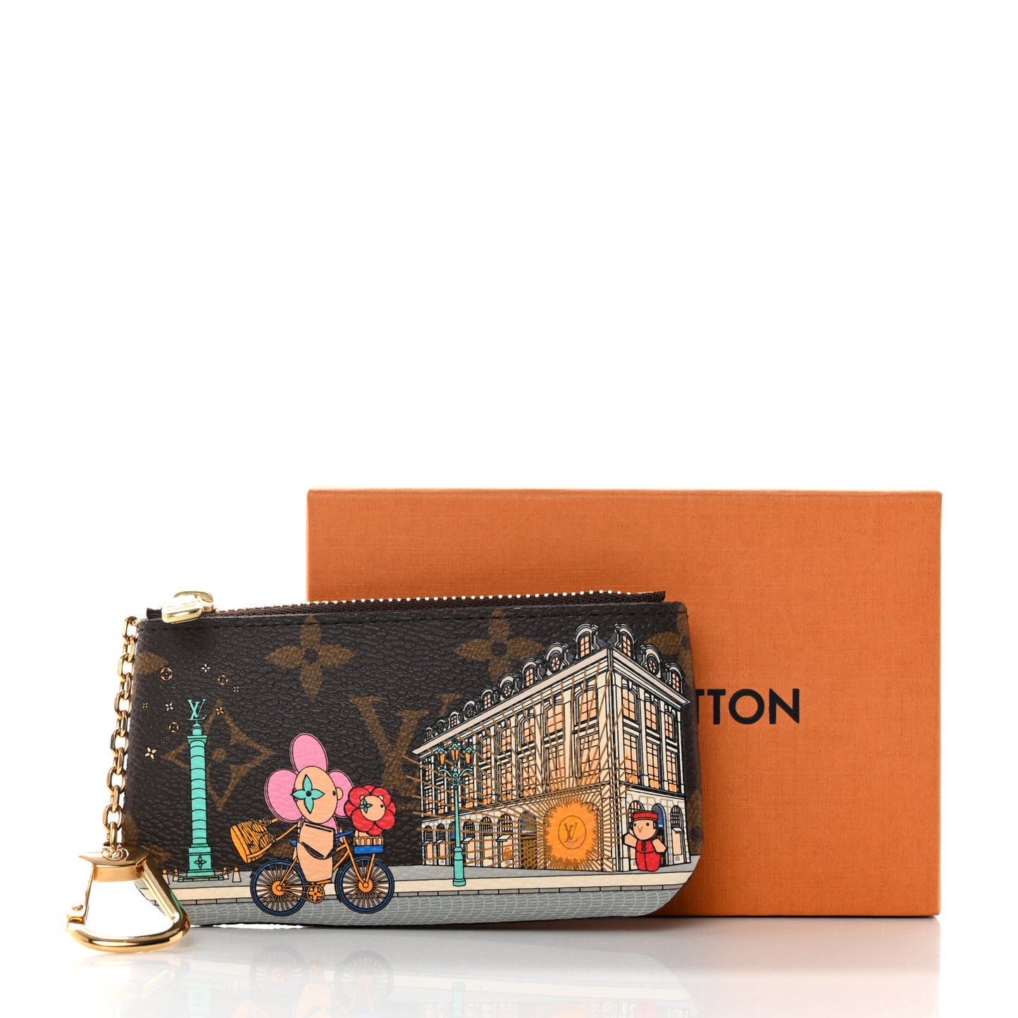 Monogram 2022 Christmas Animation Paris Key Pouch Pink