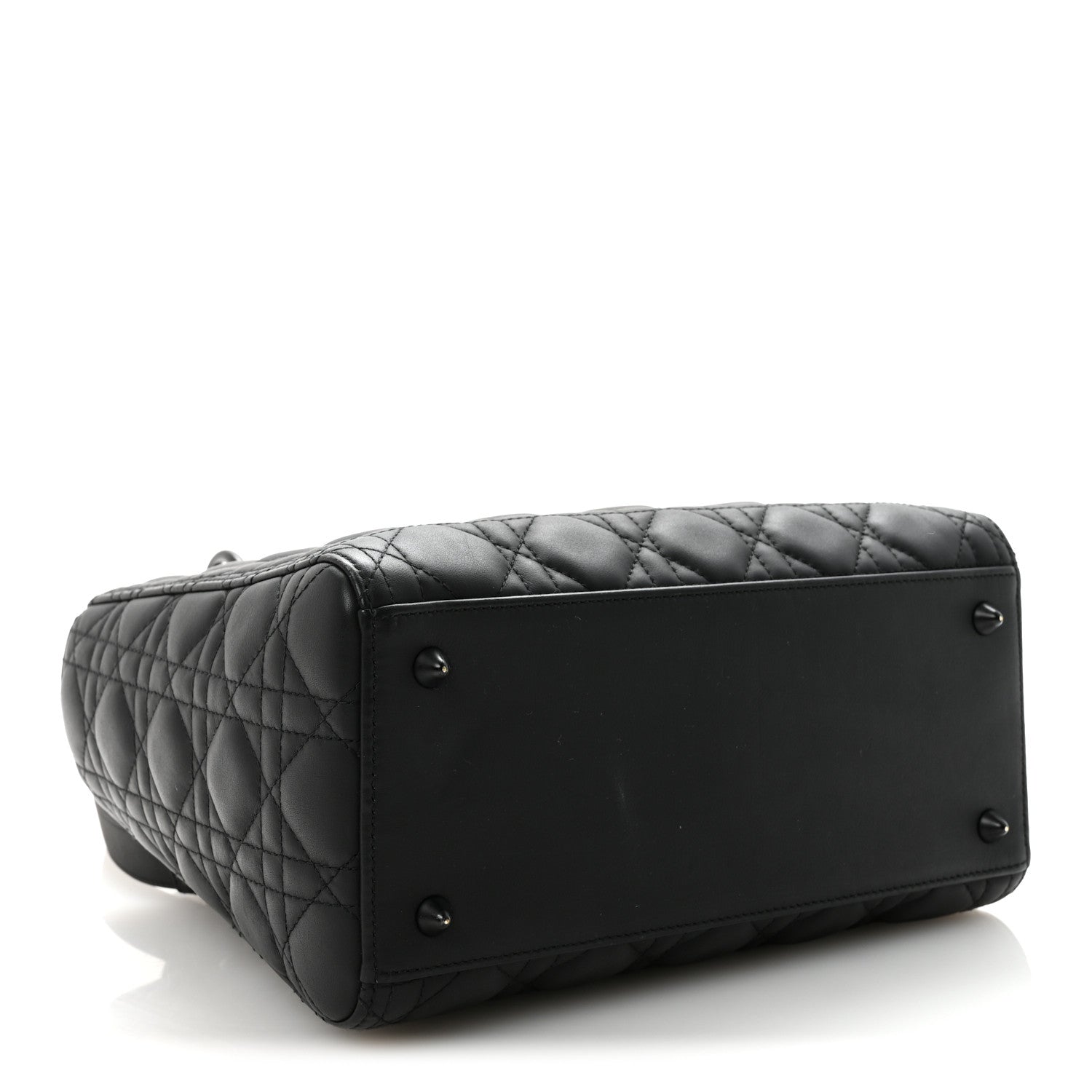 Christian Dior Ultra Matte Calfskin Cannage Medium Lady Dior Black 4 of 9