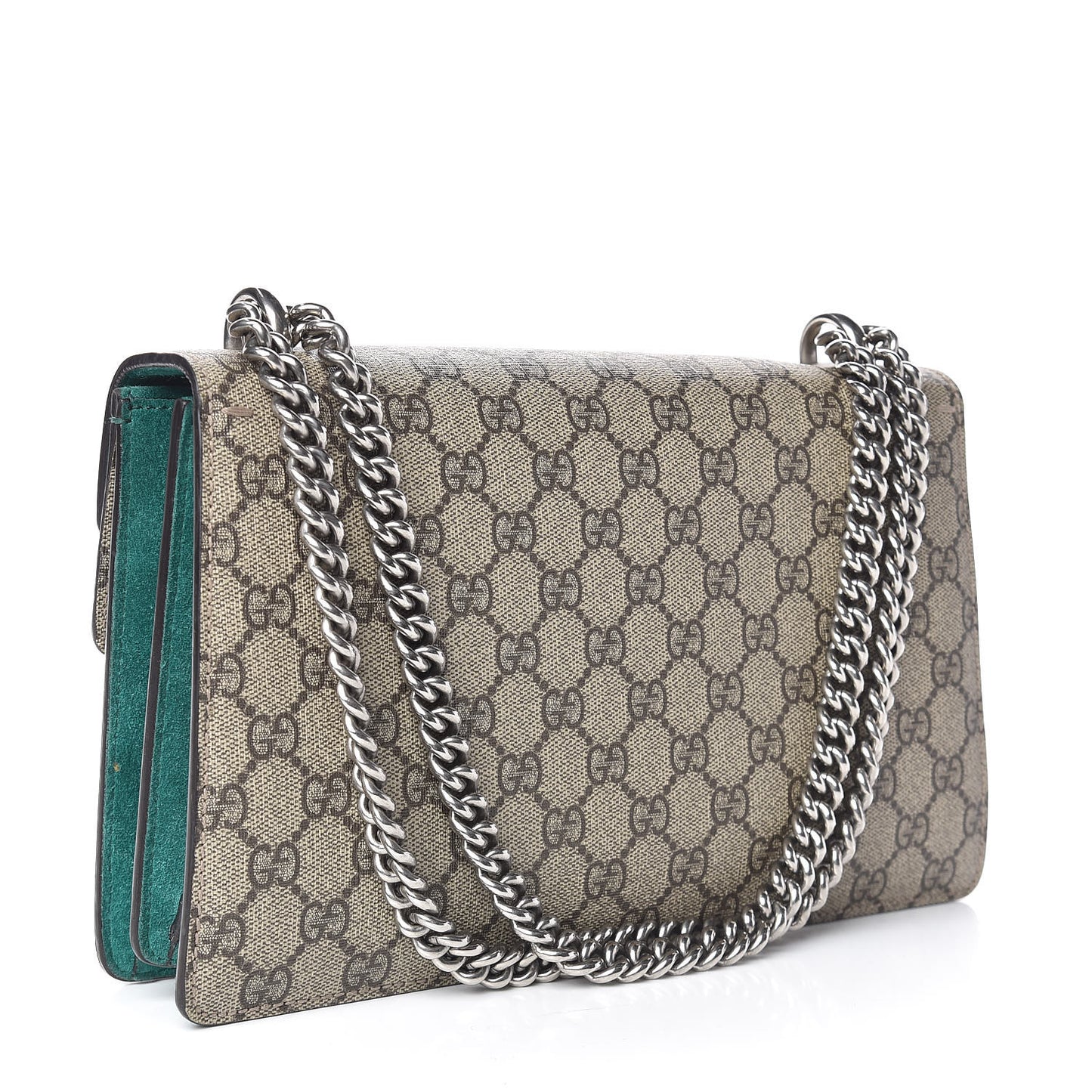 GG Supreme Monogram Willow Hill Embroidered Small Dionysus Shoulder Bag Emerald