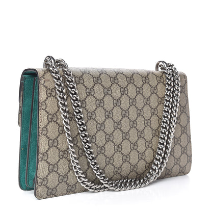 Gucci GG Supreme Monogram Willow Hill Embroidered Small Dionysus Shoulder Bag Emerald 3 of 11