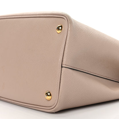 Prada Saffiano Cuir Small Double Bag Cammeo Black 10 of 13