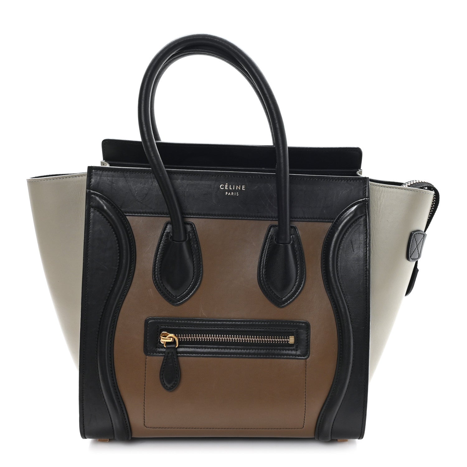 Celine Satin Smooth Calfskin Micro Tri-Color Luggage Dark Grey 1 of 12
