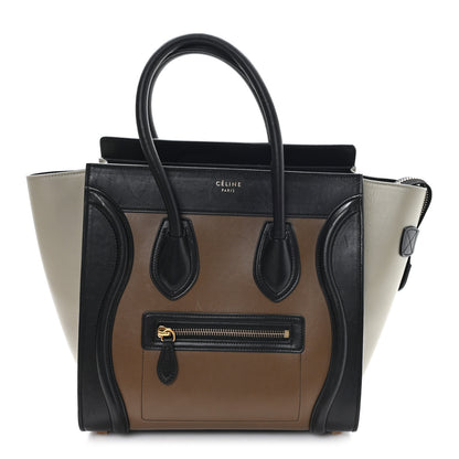 Celine Satin Smooth Calfskin Micro Tri-Color Luggage Dark Grey 1 of 12