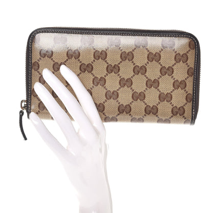 Gucci Crystal Monogram Zip Around Wallet Brown 2 of 8
