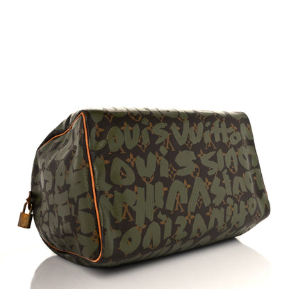 Louis Vuitton Monogram Graffiti Speedy 30 Kaki 4 of 16