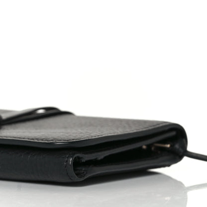 Chloe Grained Calfskin Alphabet Compact Wallet Black 6 of 9