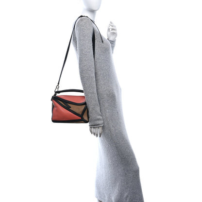 Loewe Calfskin Small Graphic Puzzle Bag Pink Tulip Mocca 2 of 12